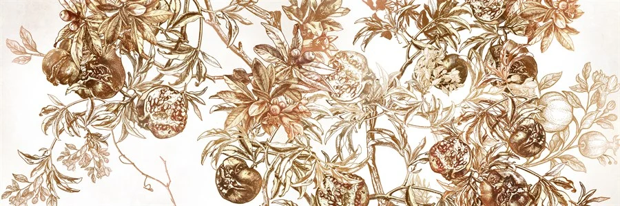 Разработка принта. На основе классических викторианских принтов William Morris мной был отрисован вручную и адаптирован 