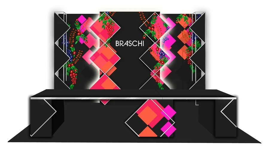 Фотозона для пресс-дня Braschi. Эскиз